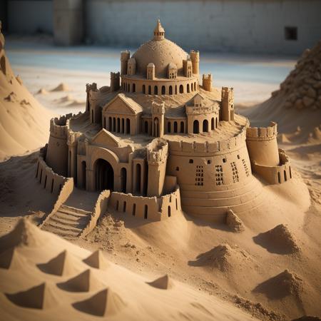 00005-639716000-a (sandsculpturecd, sand) fort, building model, (solo_1.2), standing in sandbeach, , no humans, high quality, masterpiece, reali.png